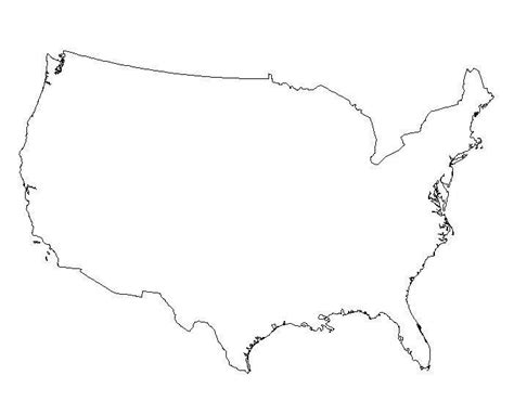 Blank Outline Map Of The United States - Draw A Topographic Map