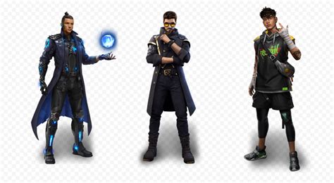 HD Free Fire CR7 Chrono Dj Alok Shirou Characters PNG | Citypng