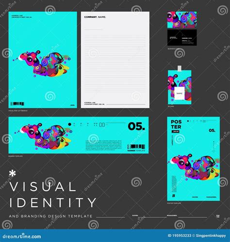 Vector Background Illustration Visual Identity Brand Template. Colorful ...