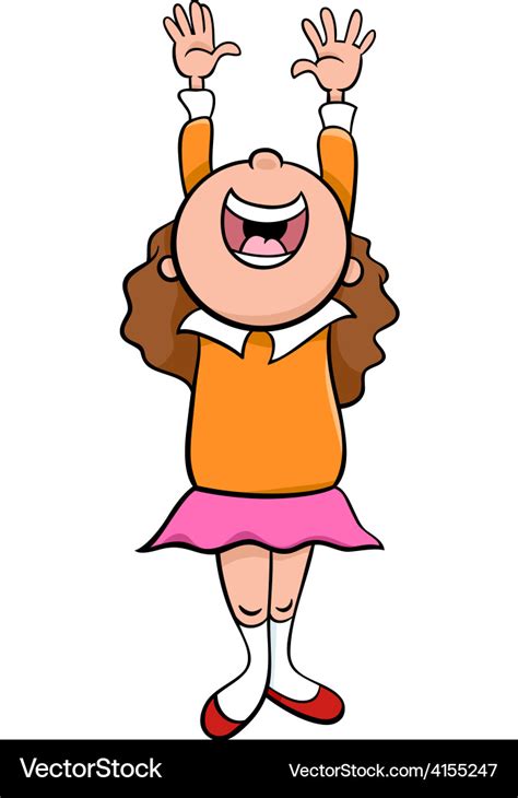 Happy girl cartoon Royalty Free Vector Image - VectorStock