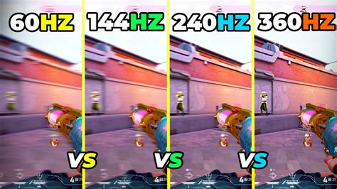 60Hz vs 144Hz vs 240Hz vs 360hz Refresh Rate Comparison! - Valorant ...