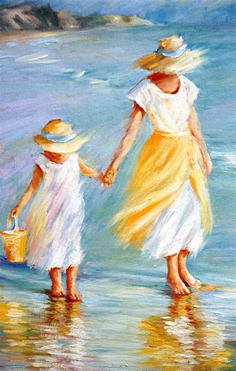 Mother and Daughter by September McGee Oil ~ 16" x 12: | Painting art ...