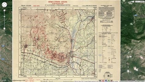 Battle of Monte Cassino. 1944. + google maps [1439x814] : MapPorn