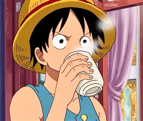 Luffy Drinking Tea 🫖 | Luffy, Monkey d luffy, One piece anime