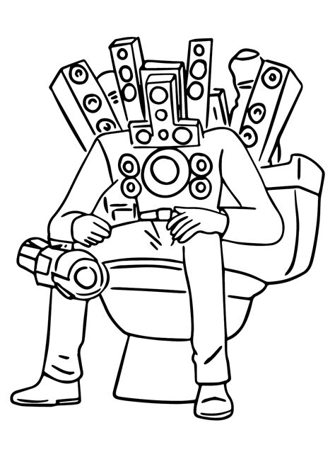 Coloring Page Titan Speakerman - Free Printable Coloring Pages