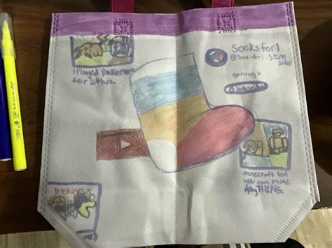 I made a socksfor1 bag merch (I know it’s bad) : r/Socksfor1Submissions