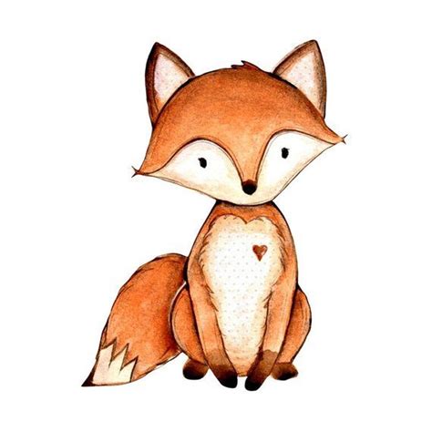 Coeur de Vulpes Le Renard forêt bestioles série sticker | Etsy | Baby art, Fox painting, Animal ...