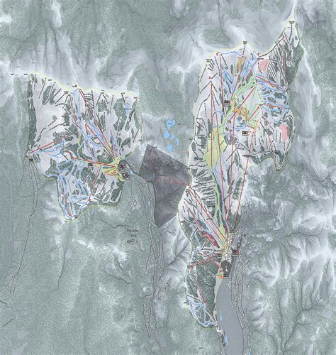 Palisades Tahoe Ski Resort Map Digital Art by Powder Addicts | Fine Art ...