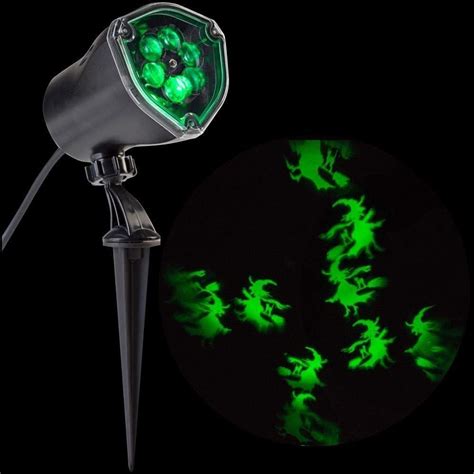 Strobing LightShow LED Halloween Chasing Chasing Green Witch Strobe ...