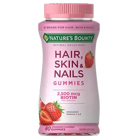 Nature's Bounty Hair, Skin & Nails Gummies with Biotin | Walgreens