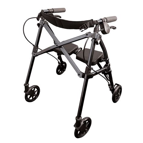 Able Life Space Saver Short Rollator, Lightweight Folding Walker, Black - Walmart.com