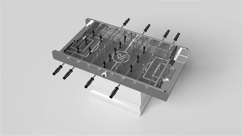 Elevate Customs Baluster Foosball Tables/Stainless Steel Metal in 5'-Made in USA For Sale at 1stDibs
