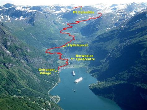 scenic bus round trip tour to Mt. Dalsnibba in Geiranger skywalk shorexcursion in Geiranger ...