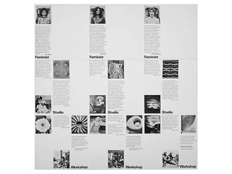 Sheila Levrant de Bretteville, Feminist Studio Workshop brochure, 1973 Graph Design, Layout ...