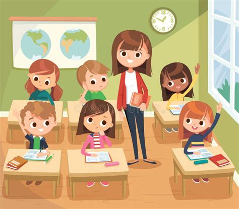 Students Listening To Teacher Clipart : Illustration Of Stickman Kids Students Listening To ...