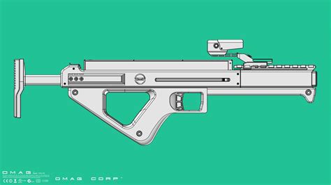 Sci Fi SMG 3D Model $32 - .3dm .obj .fbx .3ds .ige .unknown .skp .stl ...