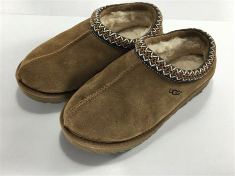 UGG Australia TASMAN Women Size 8 Chestnut Suede Fur Lined Slip on ...