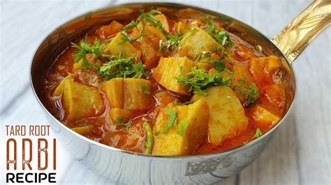 Arbi Ki Sabzi, Arbi Vegetable Gravy Recipe / अरबी की सब्जी / Taro Root Curry - Divine Recipes ...