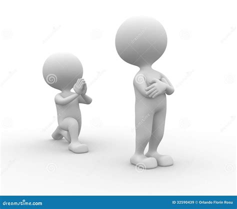 Person On His Knees Asking For Forgiveness Stock Illustration ...