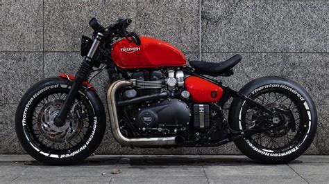 Thornton Hundred's Red Triumph Bobber - ModifiedX | Triumph bobber ...