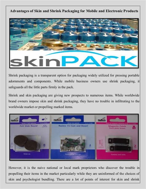 Advantages of skin and shrink packaging skin pack