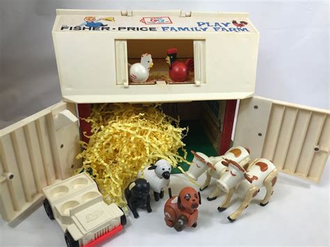 Fisher Price, Barn,family Farm,little People,barnyard, Tractor, Toys, Animals, Farmer, - Etsy