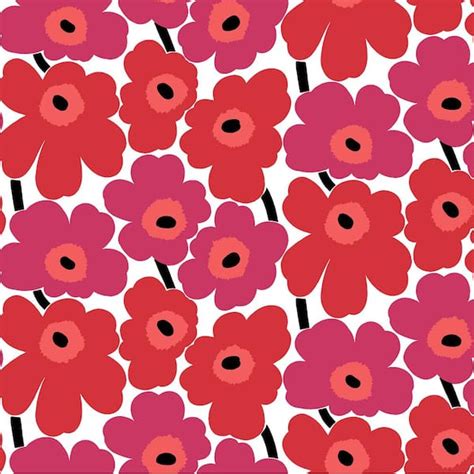 MARIMEKKO Red Pieni Unikko Peel and Stick Wallpaper MKS4492 - The Home Depot