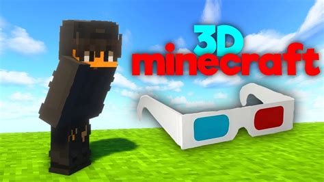 playing 3d minecraft - YouTube