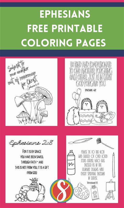 Free Ephesians Coloring Page Printables - Free Scripture Colorable Sheets — Stevie Doodles Free ...