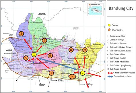 The spatial structure of Bandung City (source: RTRW Kota Bandung 2011 ...