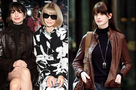 Anne Hathaway wears Devil Wears Prada outfit next to Anna Wintour