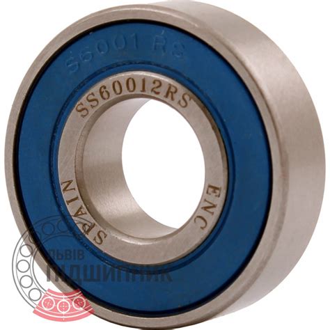 Bearing 6001 2RS ENC INOX [BRL] High temperature ball bearing - stainless BRL, Series 6000 ...