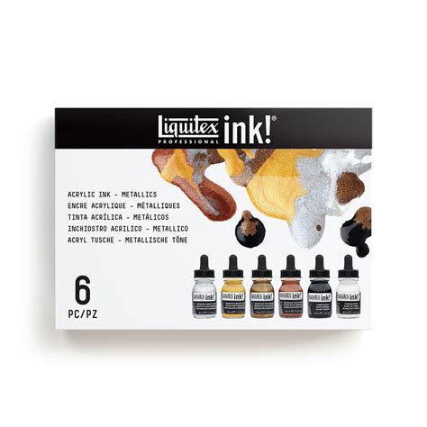 Buy Liquitex Acrylic Ink - Metallic Set online