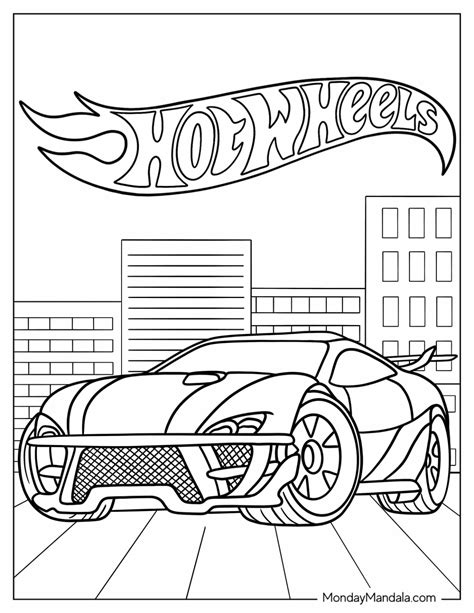 26 Hot Wheels Coloring Pages (Free PDF Printables)