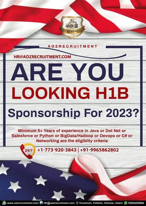 H1B Visa 2023 Lottery - adzrecruitment