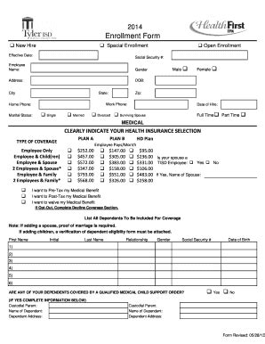 Fillable Online tylerisd where can i print out enrollments forms for tyler isd Fax Email Print ...