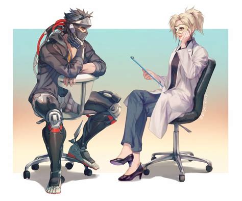 Genji and Mercy by @hage_2013 on Twitter | Overwatch genji, Mercy overwatch, Overwatch comic