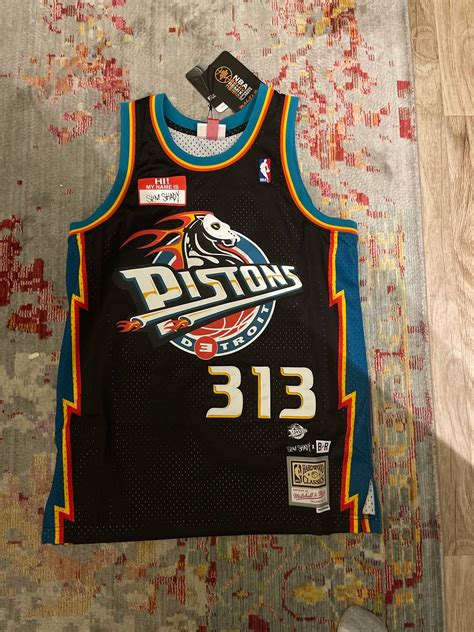 Mitchell & Ness Eminem Detroit Pistons Jersey | Grailed