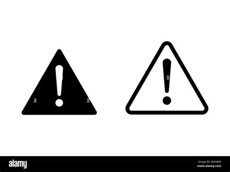 Exclamation danger sign. attention sign icon set. Hazard warning attention sign Stock Vector ...