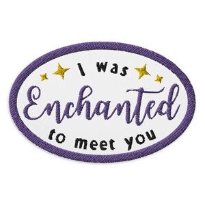 I Was Enchanted to Meet You Embroidered Patches Speak Now Lyrics Patch ...