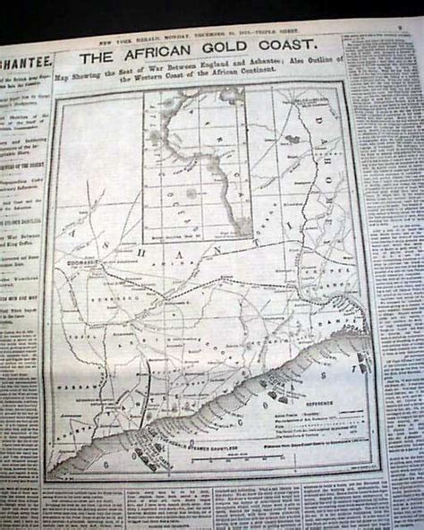 1873 Third Anglo-Ashanti War W/ Map... - RareNewspapers.com