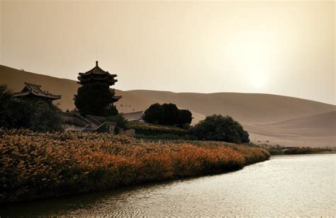 Crescent Moon Lake, China - Unusual Places