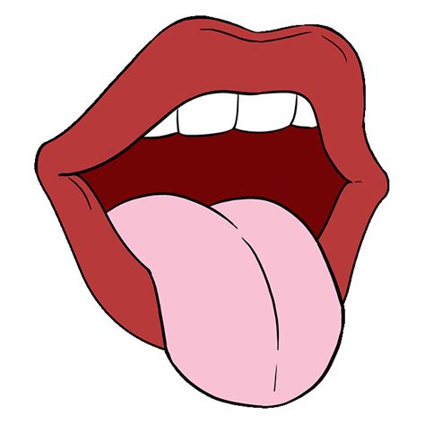 How To Draw A Mouth And Tongue Really Easy Drawing Tutorial Lips | Images and Photos finder