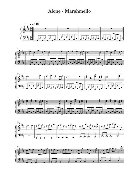 Alone – Marshmello Sheet music for Piano (Solo) | Musescore.com