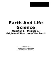 Earth Science Grade 11 Module Deped - The Earth Images Revimage.Org