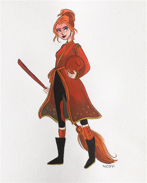 Ginny Weasley. I had to design a new Quidditch outfit because I had not Internet to look it up ...