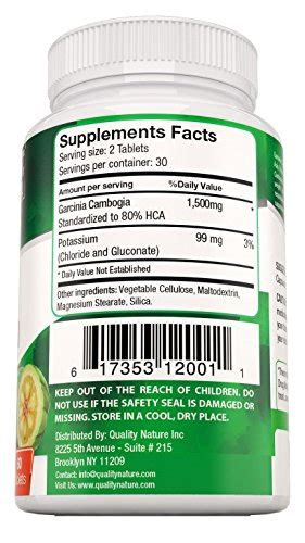 80% HCA, Garcinia Cambogia – Extract, All Natural Appetite Suppressant ...