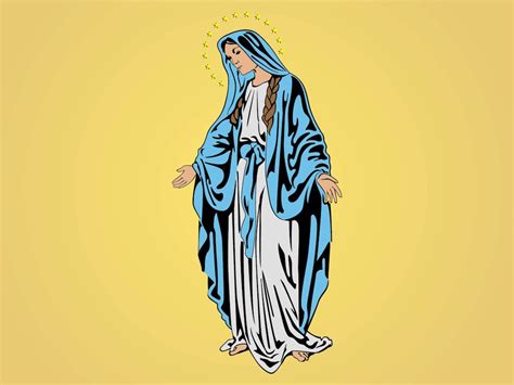 Mary Mother Of Jesus Vector Art & Graphics | freevector.com