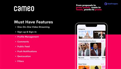 How To Easily Build A Celebrity App Like Cameo - GoodTroopers