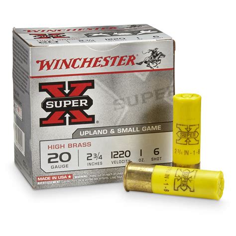 Winchester Super-X High Brass Game Loads 20 Gauge 2 3/4" 1 ozs. 25 rounds - 159405, 20 Gauge ...